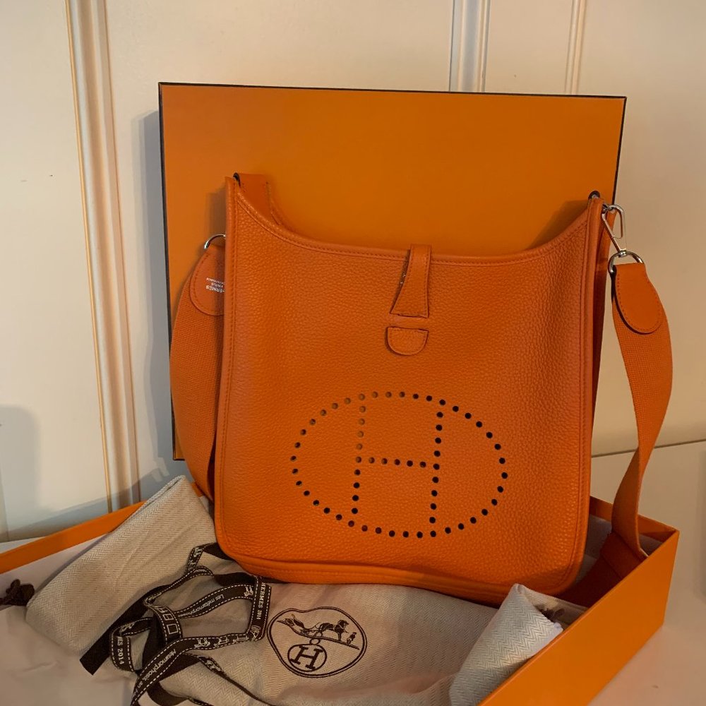 Rare Orange Hermes Evelyne III 29 - Pristine